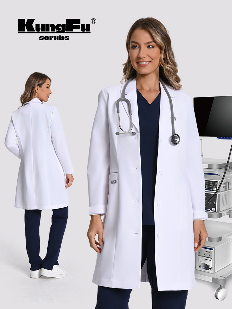 Medical Lab Coats - KUNGFU SCRUBS Women Lab Coats Doctor