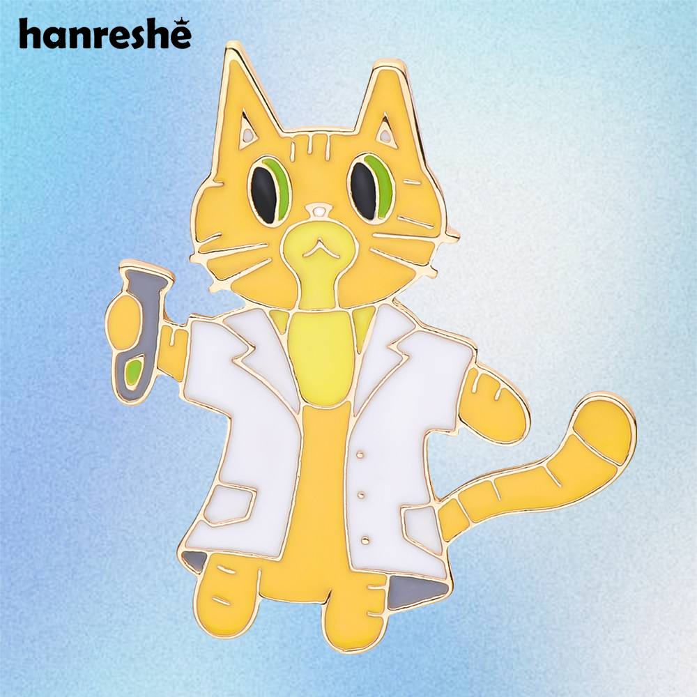 Medical Laboratory Scientist - Hanreshe Lovely Lab Cat Scientist Enamel