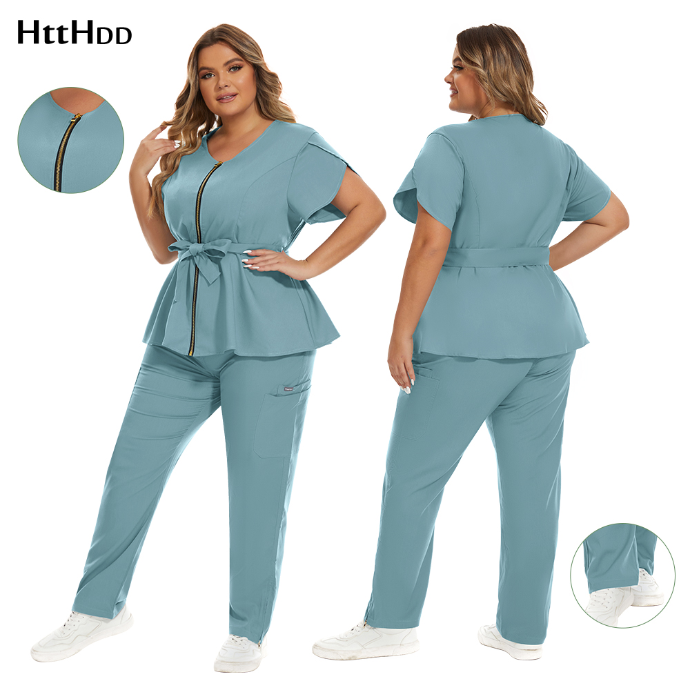 Medical Lab Coats - Spa Uniform Womens Manicurist Beautician Red