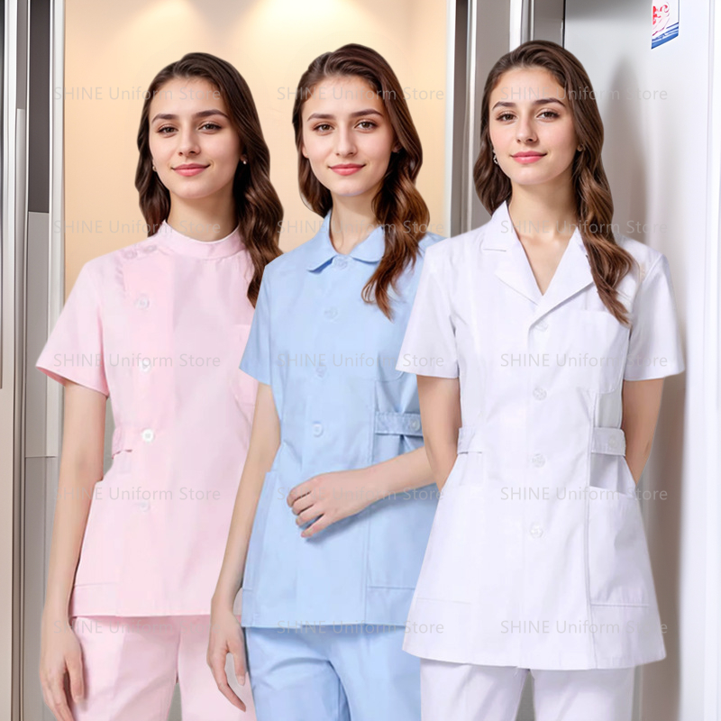 Pink Short Scrubs Set Nurse Do – обзор и цена Medical Lab Coats