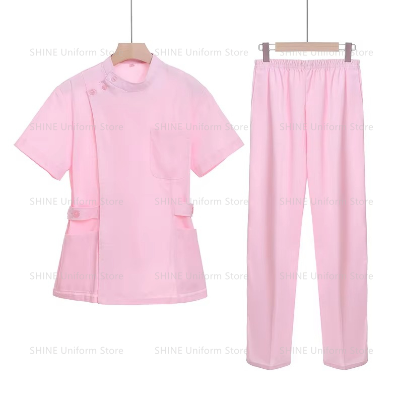 Pink Short Scrubs Set Nurse Do – обзор и цена Medical Lab Coats