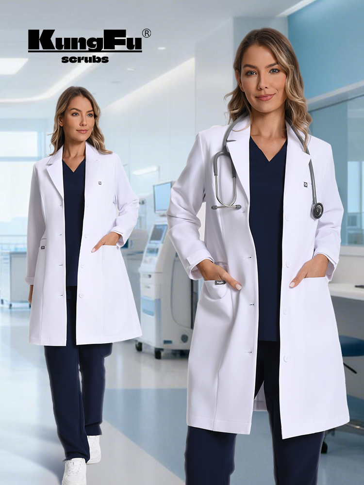 KUNGFU SCRUBS Women Lab Coats  – обзор и цена Medical Lab Coats