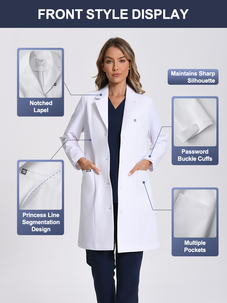 KUNGFU SCRUBS Women Lab Coats  – обзор и цена Medical Lab Coats