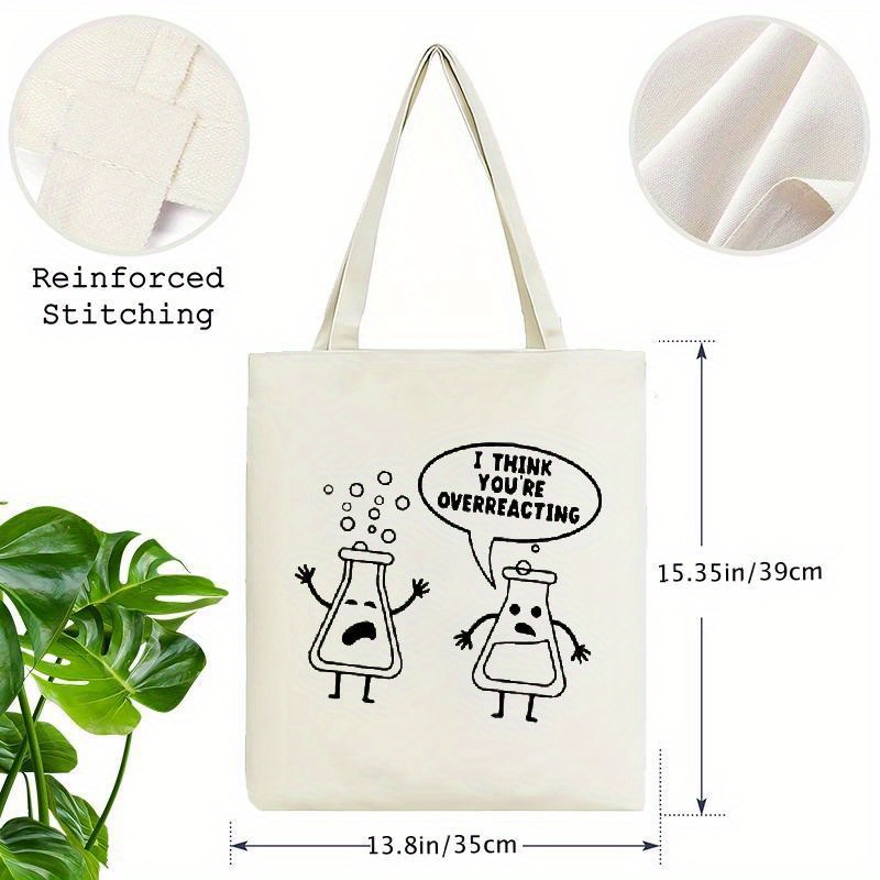 White Canvas Tote Bag Cartoon  – обзор и цена Medical Lab Day